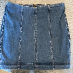 Free people stretch denim skirt